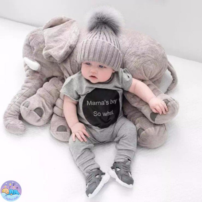 DimboBaby™ | L'Oreiller en Peluche Ultradoux en Forme d’Éléphant pour Bébé.