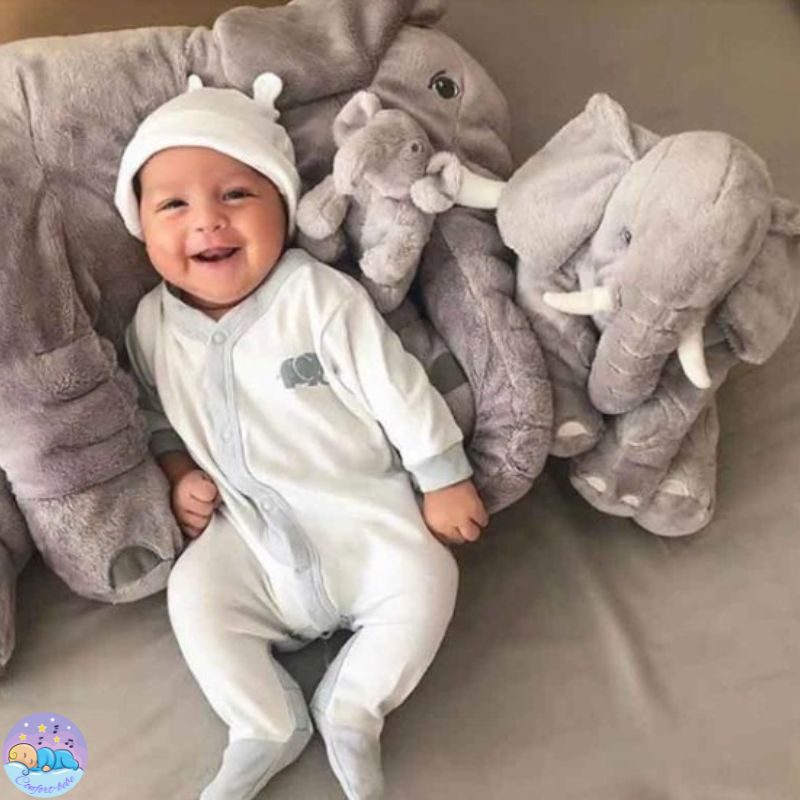 DimboBaby™ | L'Oreiller en Peluche Ultradoux en Forme d’Éléphant pour Bébé.