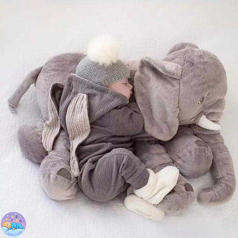 DimboBaby™ | L'Oreiller en Peluche Ultradoux en Forme d’Éléphant pour Bébé.
