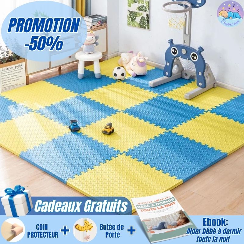 TapisPuzzle™ | Tapis de jeu en polymère pour enfants - 16 pcs