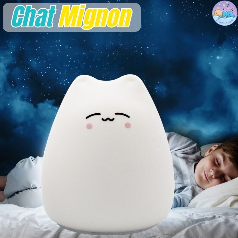 EasyCatNight™ | Veilleuse au LED en silicone sans fil avec capteur tactile à batterie