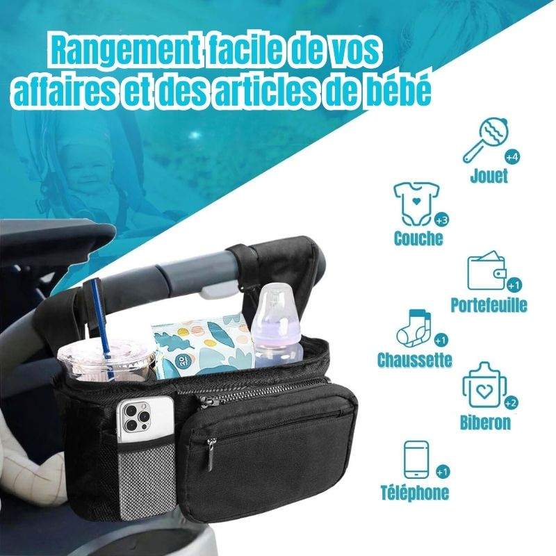 BabyCaddy™ | Le sac organiseur universel pour poussette